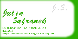 julia safranek business card