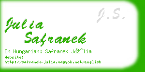 julia safranek business card